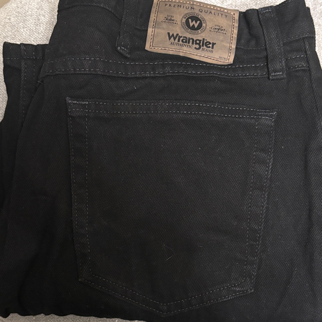 Wrangler Men's Relaxed Fit Black Jeans Size 36 X 30